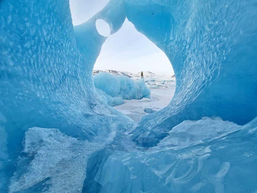 2-Day South Coast, Blue Ice Cave, Glacier Lagoon Tour - A super jeep takes you toward Vatnajökull