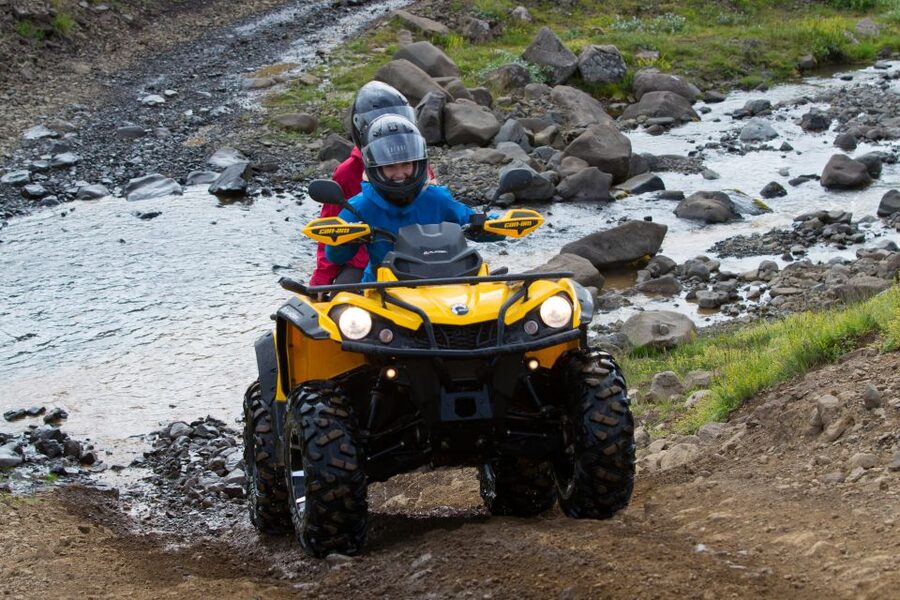 ATV & Helicopter combination tour From Reykajvik - Getting comfortable on a two-seat ATV