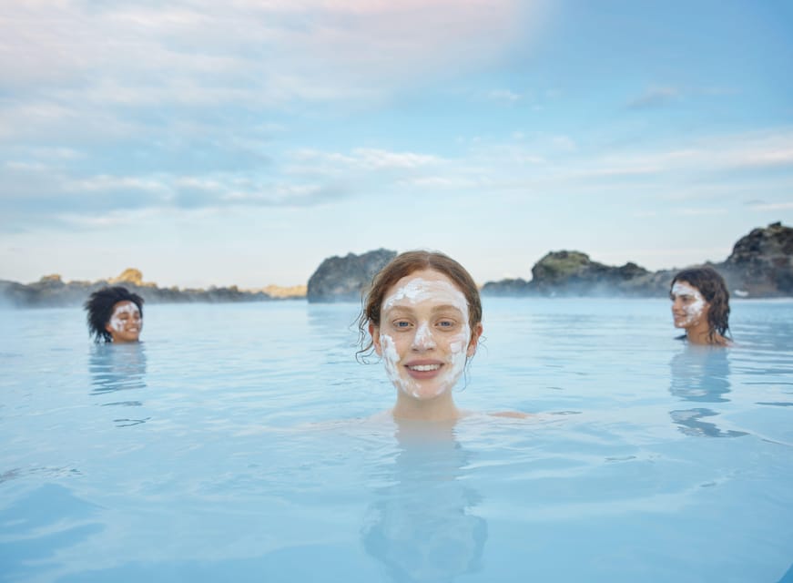 Blue Lagoon: Admission Package with Drink, Towel, and Mask - Changing rooms and the first step into the water