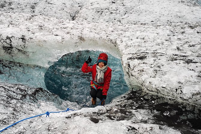 Crystal Blue Ice Cave Adventure - Getting ready for the ice