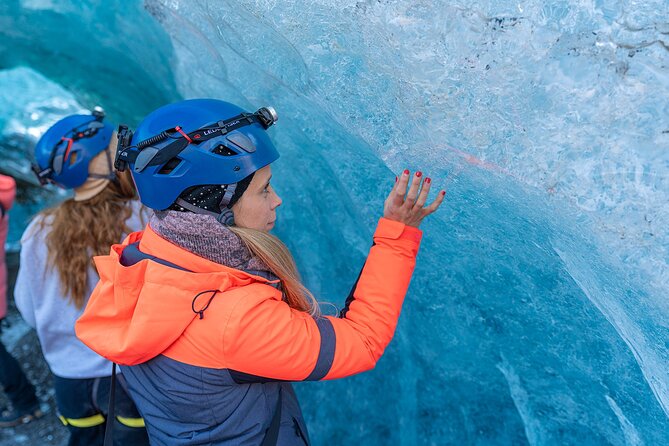 Crystal Blue Ice Cave - Super Jeep From Jökulsárlón Glacier Lagoon - Inside the blue ice and ash