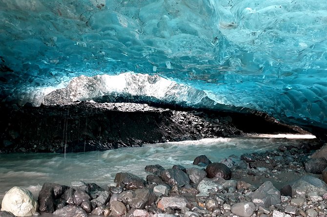 Crystal Ice Cave Adventure - Inside the ice cave, time for photos and questions