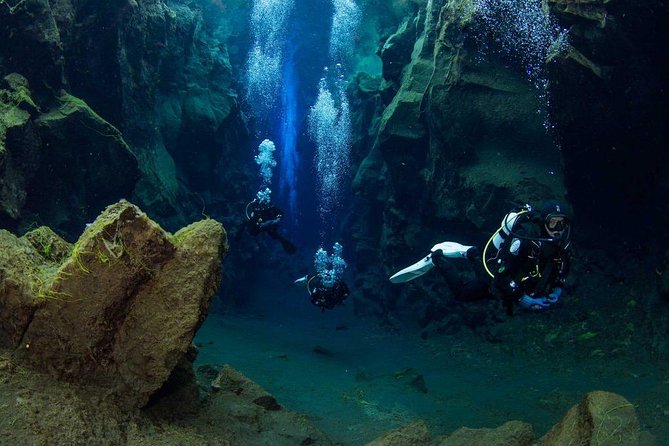 Dive the Divide: Silfra Fissure Scuba Tour | Reykjavik Pickup - Entering the Deep Crack