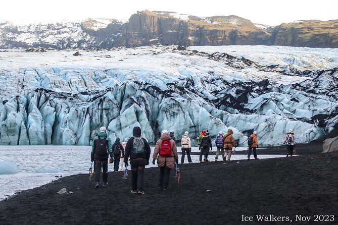Easy Hike on Sólheimajökull Glacier - Walking through ash-streaked ice