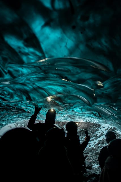 From Jökulsárlón: Vatnajökull Glacier Blue Ice Cave Tour - Inside a natural cave that may be blue, green, or black