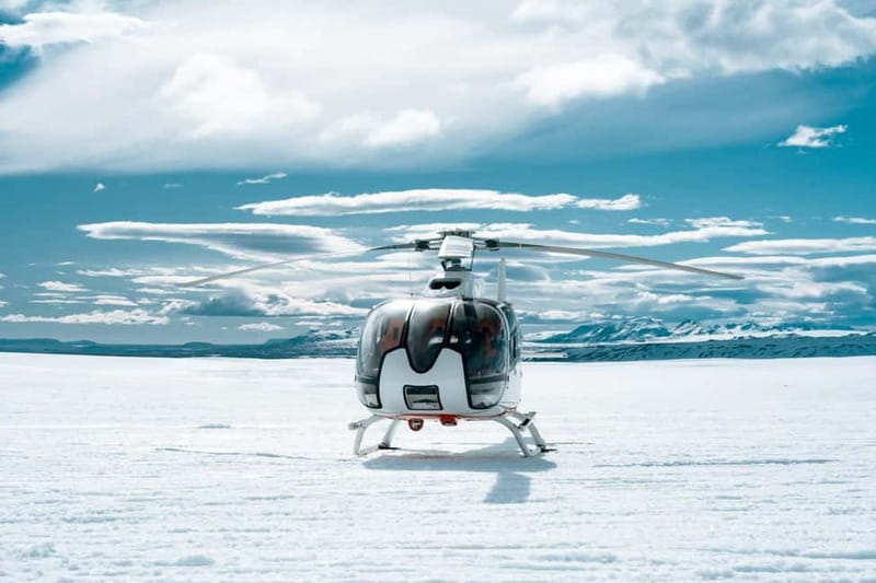 From Reykjavik: Fire And Ice Helicopter Tour with 2 Landings - First landing at Þórisjökull Glacier