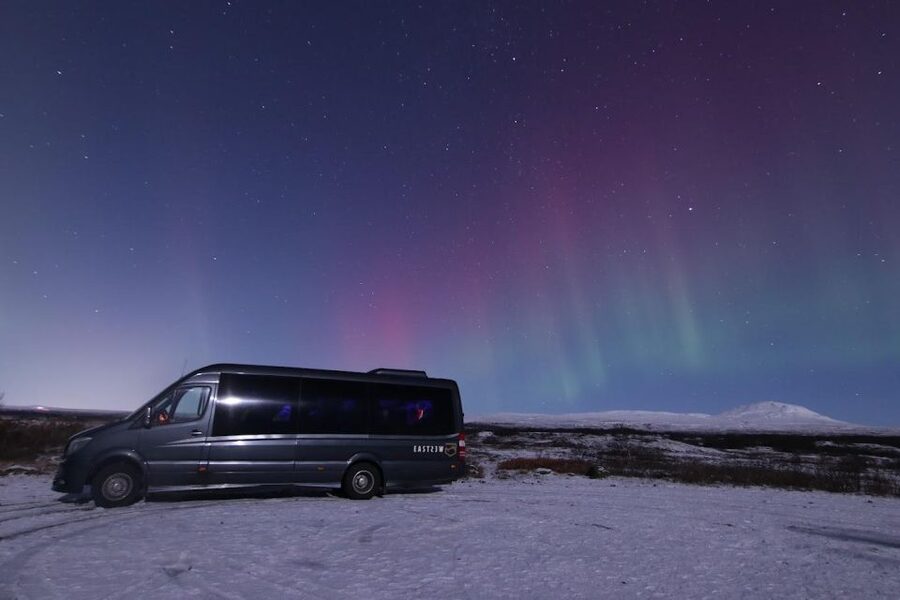 From Reykjavik: Northern Lights Tour with Hot Cocoa & Photos - The secret stop and the changing route