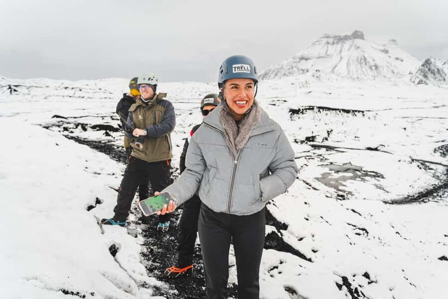 From Vik: Katla Ice Cave and Super Jeep Tour - Walking up to the Katla Ice Cave