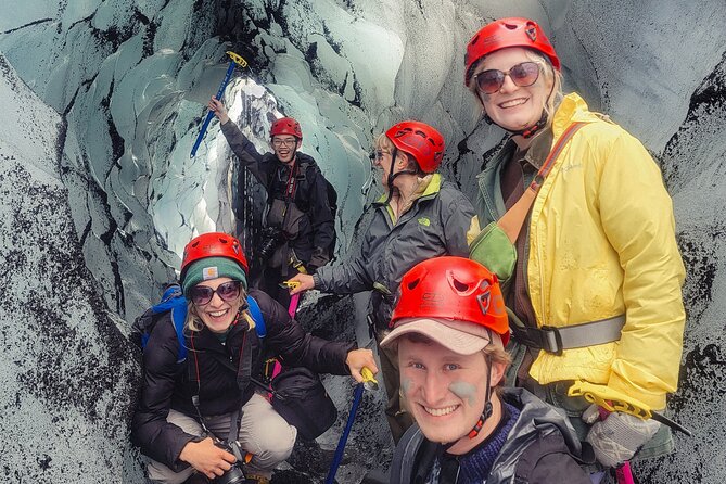 Glacier Hike at Sólheimajökull Shared Experience - Getting fitted with glacier gear