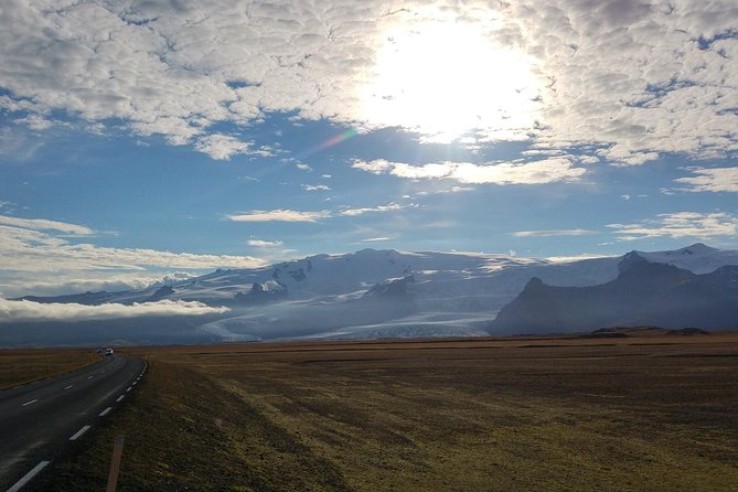 Glacier Lagoon, Diamond Beach, Black Sand Beaches and Waterfalls - Skógafoss brings the spray