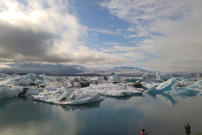 Glacier Lagoon, Diamond Beach, Black Sand Beaches and Waterfalls - Walking behind Seljalandsfoss