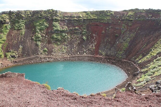 Golden Circle and Sky Lagoon Full-Day Tour - Kerid crater and a sharp change of color
