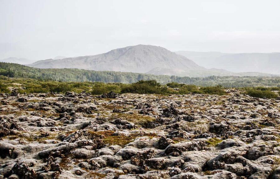 Hafnarfjörður: Horseback Riding Tour in Reykjavik Area - The scenery: volcanic ground and Bláfjöll views