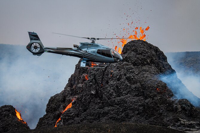 Helicopter Tour Over Iceland’s Reykjanes Volcano Eruption Site - The flight from Norðurflug’s Reykjavík base