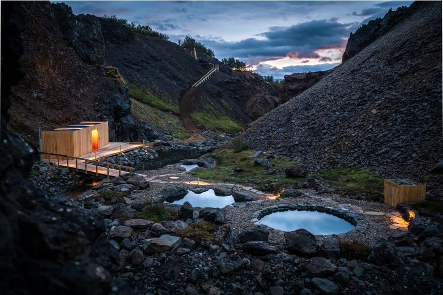 Husafell: Canyon Baths Soak with Short Highlands Hike - A canyon bath with more than a hot-water soak