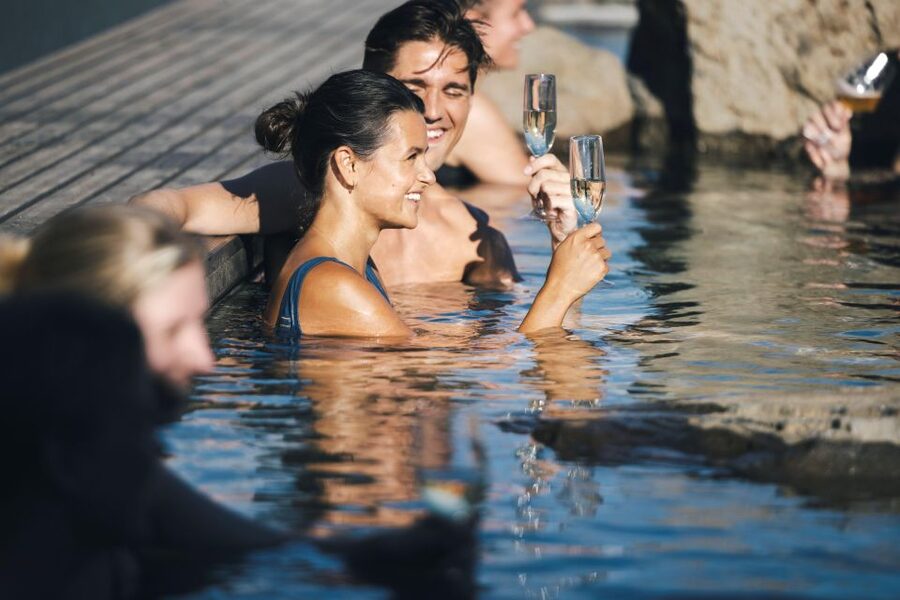 Hvammsvik Hot Springs: Admission Package - The Arctic sea dip beside the pools