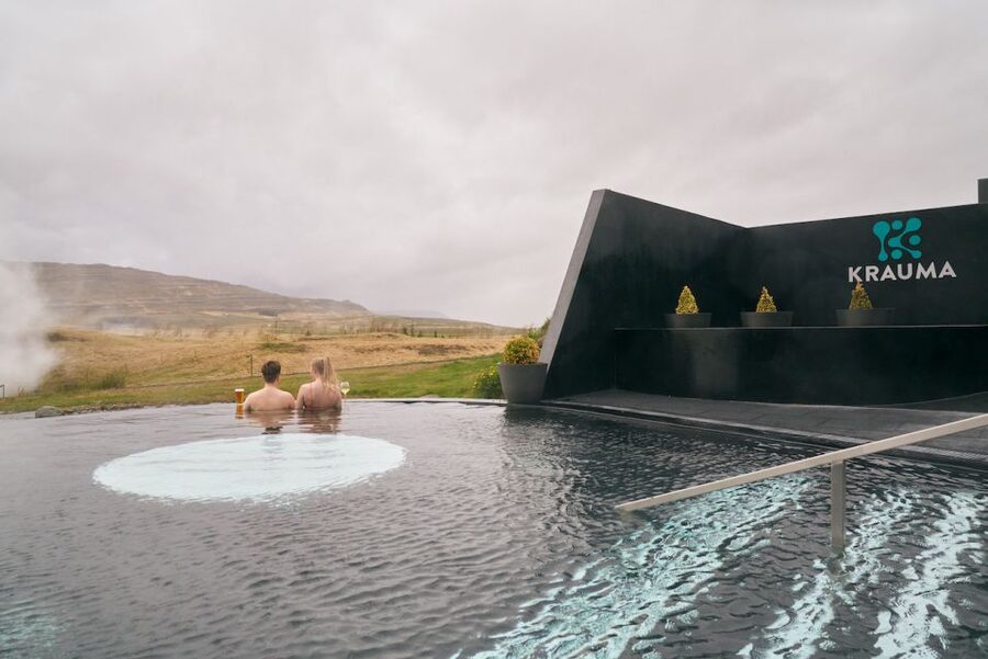 Krauma Geothermal Baths Entrance Ticket - Steam rooms and the fireside relaxation room