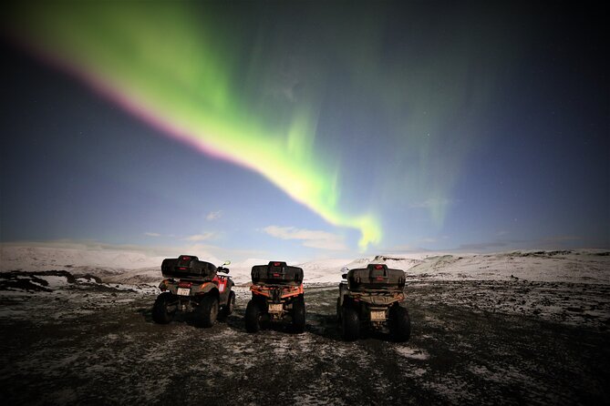 Northern Lights ATV Quad Adventure from Reykjavik - Following the trail beside Hafravatn Lake