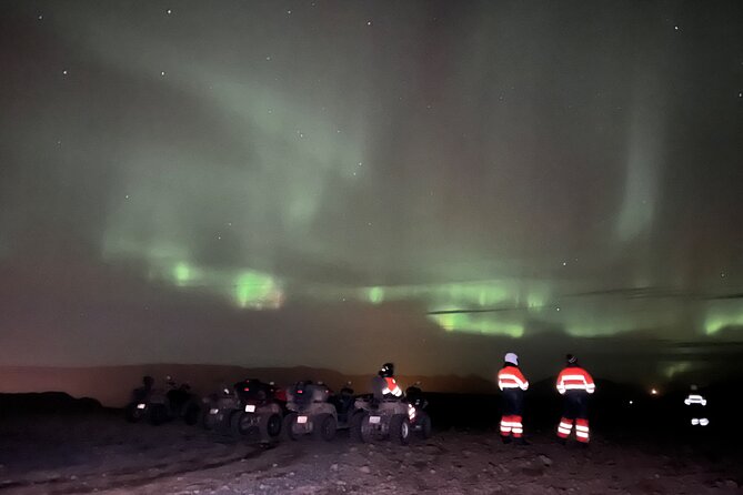 Northern Lights ATV Quad Adventure from Reykjavik - Waiting for the Northern Lights over the lake