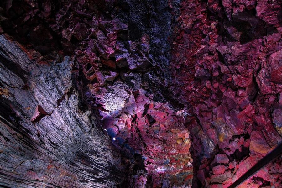 Raufarhólshellir Lava Tunnel: Underground Expedition - The geology, colors, and ice inside the tunnel