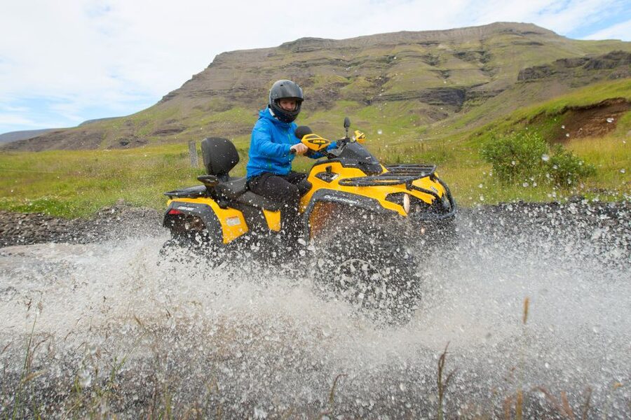 Reykjavik: ATV Ride & Whale Watching Boat Tour - Getting ready for the one-hour ATV ride