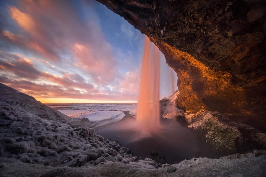 Reykjavik: Glacier Hike & South Coast Day Tour - Skógafoss brings the thunder