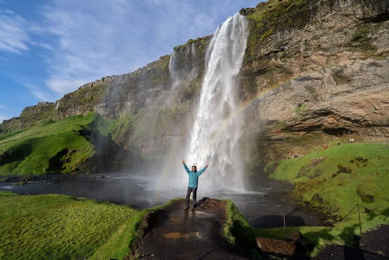 Reykjavik: Katla Ice Cave & South Coast Waterfalls Tour - Skógafoss brings the classic Iceland moment
