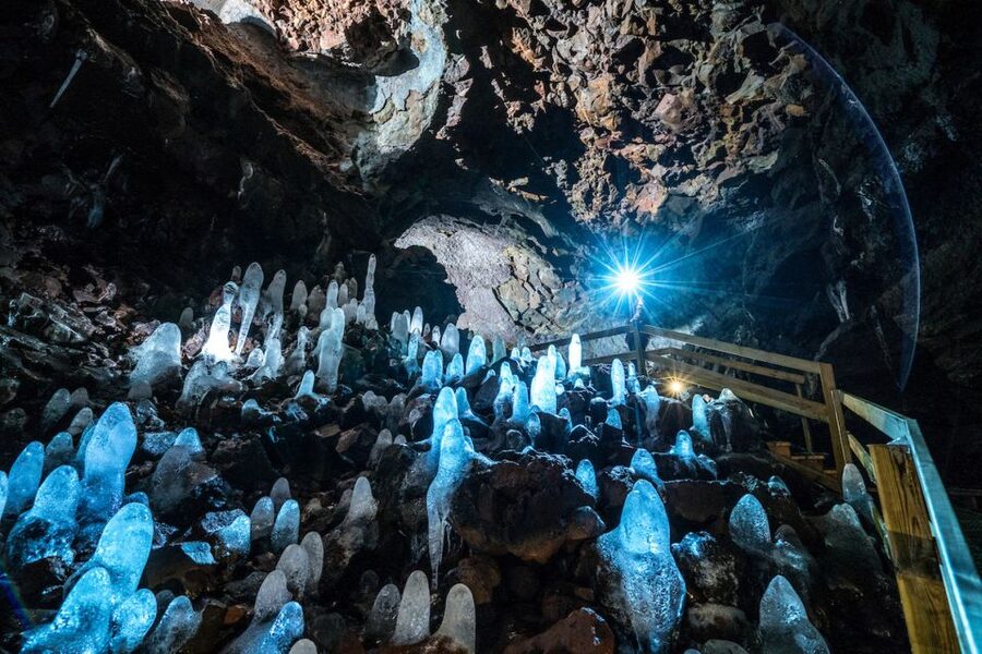 Reykjavik: Lava Cave, Hot Springs, and Waterfalls Tour - From Reykjavík to Glanni Waterfall