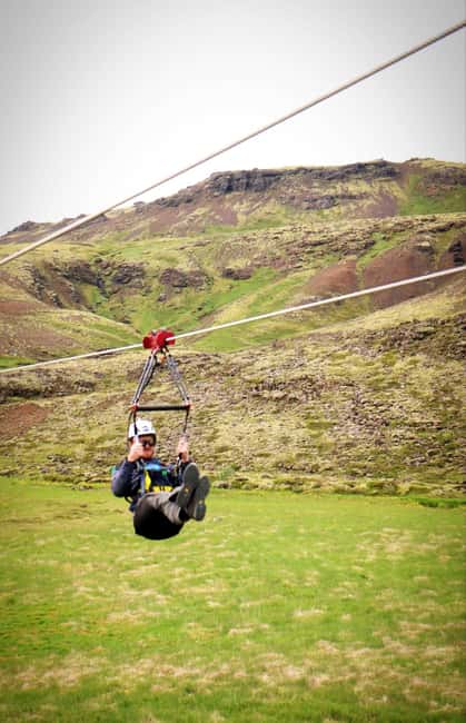 Reykjavik: Mega Zipline Adventure - Getting ready for the launch platform