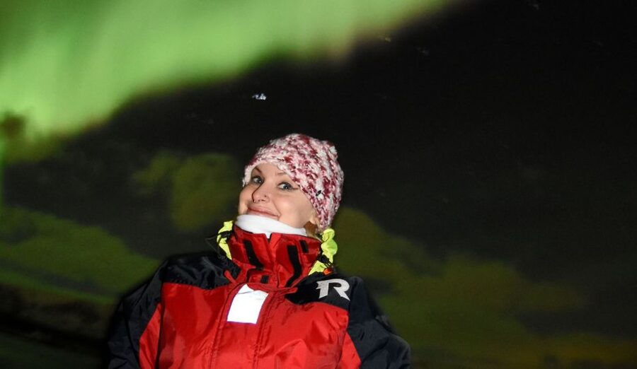 Reykjavík: Northern Lights Cruise - What the Northern Lights can look like at sea