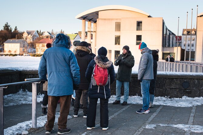 Reykjavík Small group Walking Tour - by CityWalk - City Hall and the map of Iceland