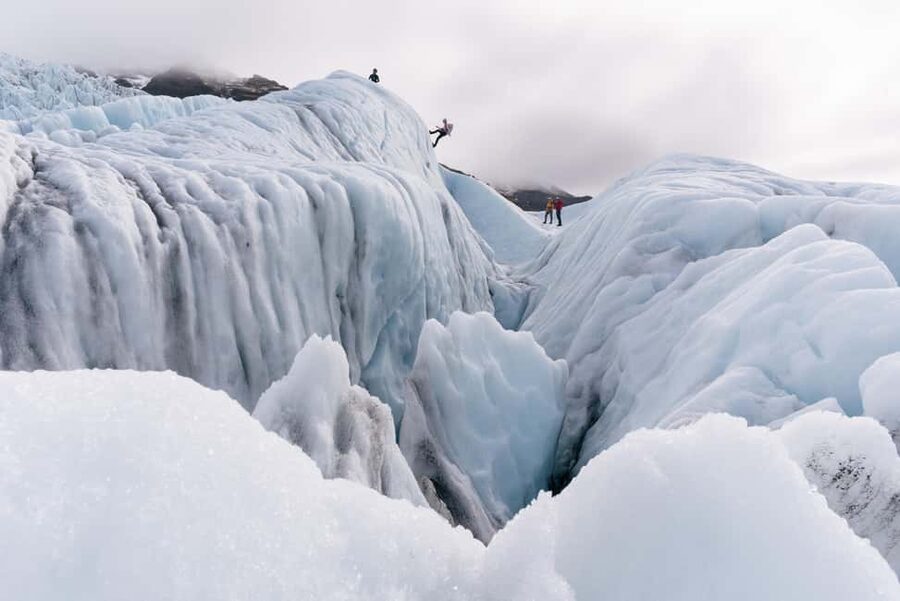 Skaftafell: Glacier Hike & Ice Climbing Adventure - Gearing up with crampons and an ice axe
