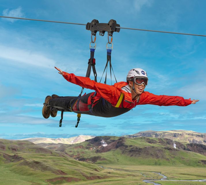 The Falcon : Superman ride with Mega Zipline Iceland - Flying Over Black Canyon Headfirst