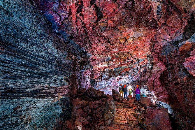 The Lava Tunnel Tour - Raufarhólshellir - Walking through a 5,200-year-old lava tunnel