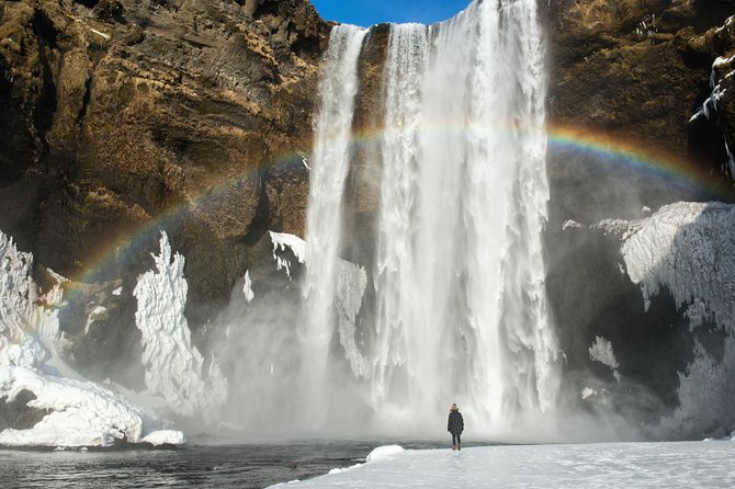 Winter South Coast Day Tour by Minibus from Reykjavik - Skógafoss brings the biggest waterfall drama