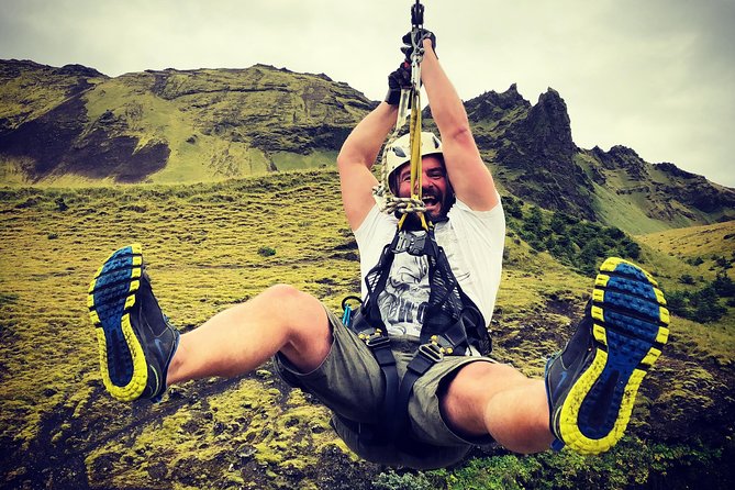 Zipline and Hiking Adventure Tour in Vík - Four lines through the Icelandic countryside
